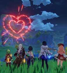 fireworks in the game world with friends